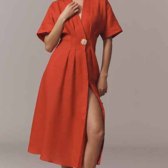 *Anthropologie “The Tobie” Linen Shirt Dress by Exquise – Size 1X (NWT) - Picture 2 of 11